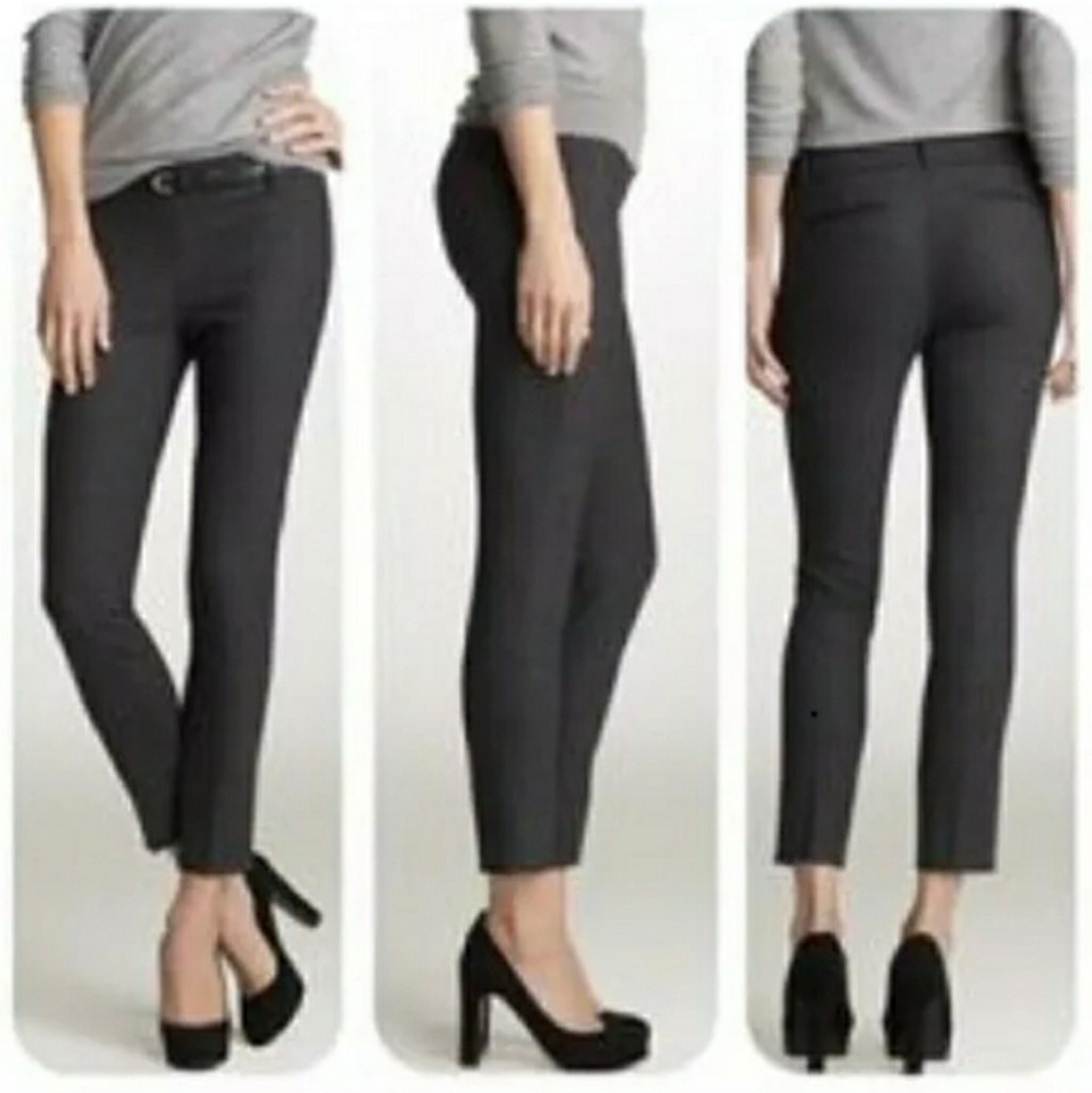 J. Crew Minnie Gray Wool Blend Pants Size 4